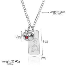 Sizuuenn Love and Deep Space Necklace Cosplay Accessory Goods Cultural Festival School Festival Festival Halloween Event Prop Photography Souvenir Gift, Metal, No Gemstone