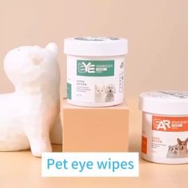 EYE UPGRADED 130 Pcs Pet Wipes for Dogs and Cats Eye Cleaning Pads Gentle Care 7x7cm - Set of 2 (130 Wipes X 2)