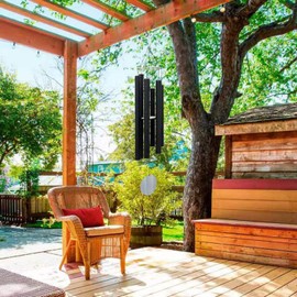 Wind Chimes Large Outdoors Clearance Deep Tone, 45" Sympathy Wind Chimes in Loving Memory of Someone, Memorial Wind Chimes Gifts for Mother's Day, Metal Wind Chimes Outdoors Garden / Yard Décor(Black)