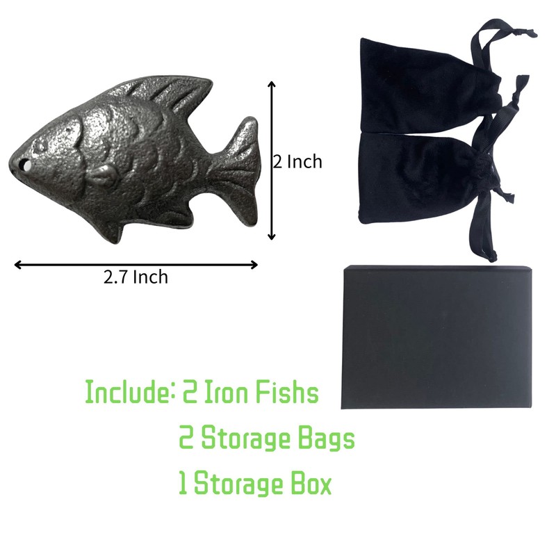 Iron Fish for Iron Deficiency, 2 Packs Ironfish Safe Cooking