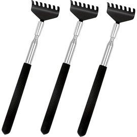 3er Rückenkratzer Set - Stabil & ausziehbar mit breiter Kratzfläche für effektive Linderung von Juckreiz - Massagegerät & Rückenkrauler