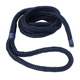 Cabo Boat Fender Line, Mooring Line, Fender Rope, Rope 8, 10, 12 mm Diameter with Eye, 2 m or 3 m Long, in Dark Blue (Diameter 10 mm, 2 m Long)
