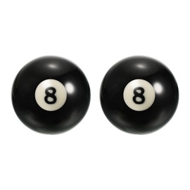 PATIKIL 2-1/16" #8 Ball Billiard Replacement Ball, 2Pcs Pool Table Ball Standard Regulation Size for Game Room Billiard Room, Black