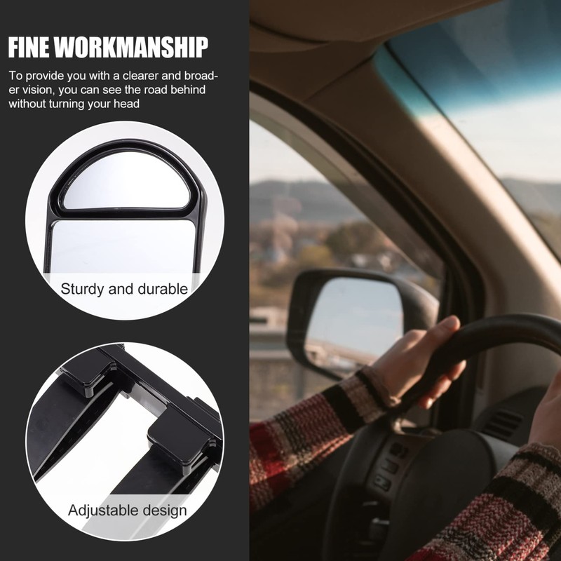 CHILDWEET Practical Convex Towing Mirrors for Cars and Clip Extension