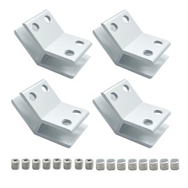 Gxeabg 4PCS 135 Degree Glass Clamp, Adjustable Aerometal Double Side Shelf Support Bracket, Shower Door Brackets for 10-12mm Thickness, Shelves Clamp for Any Interior Remodel Project
