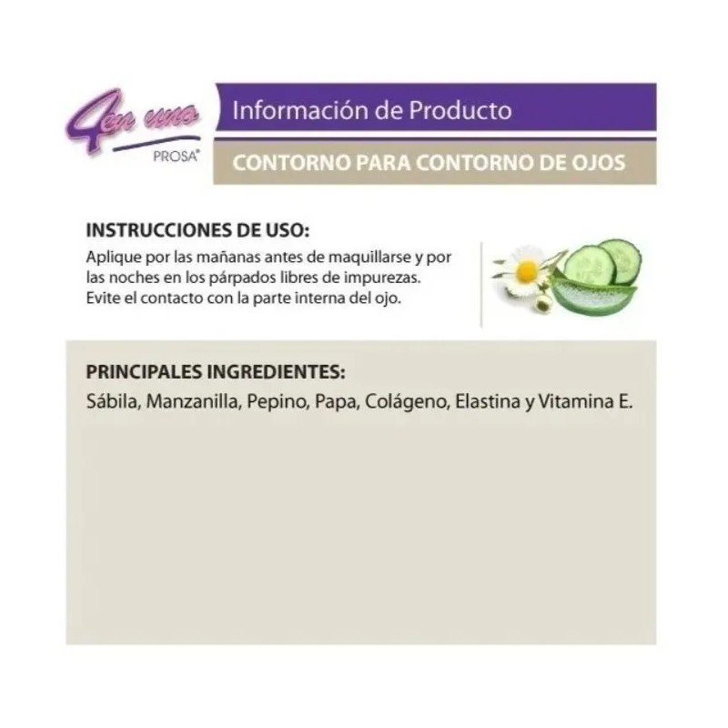 Prosa Crema Contorno Ojos Hidratación Suavidad