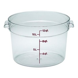 Cambro RFSCW12135 Cambro Clear Round Container, 12 Quart Pack of 1
