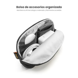 tomtoc 360°Funda para 13" MacBook Air 2024-2018 M3/A3113 M2/A2681 M1/A2337,13" MacBook Pro M2/A2686 M1/A2338 2022-2016, Funda para portátil Repelente al Agua con Protección Total Bolsa de Accesorios