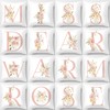 YeeJu Alphabet L Decorative Throw Pillow Covers English Letters Floral