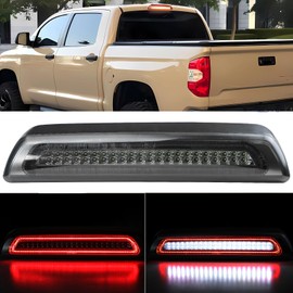 autboom Third Brake Light High Mount Stop Lamp Compatible with 2007-2021 To-yo-ta Tundra Red LED Strobe 3rd Brake Light White Cargo Light Kit Pickup Truck Rear Tail Brake Light