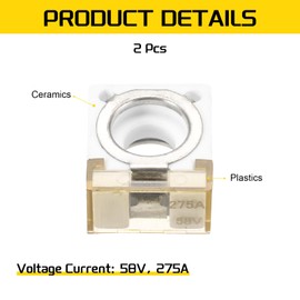 MECCANIXITY 2 Pcs Terminal Fuse 275A 58V Battery Fuse Cover for Automotive Marine RV Charging