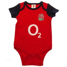 England RFU 2 Pack Babygrow 9-12 Months Bodysuit Vest Sleepsuit Baby England Rugby Fan …