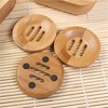 Kandid Bamboo Circular Soap Dish - Draining Soap Dish For