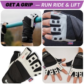 Kratos Gym Gloves for Men & Women, Anti-Slip Weight Lifting Gloves With Padded Palm & Wrist Support, Breathable Adult Exercise Gloves for Workout, CrossFit, Calisthenics & Strength Training