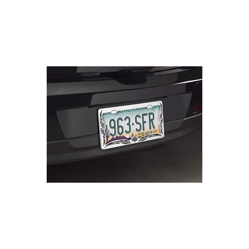 Bell Automotive 22-1-46163-8 Tribal License Plate Frame, Corrosion Resistant, Easy