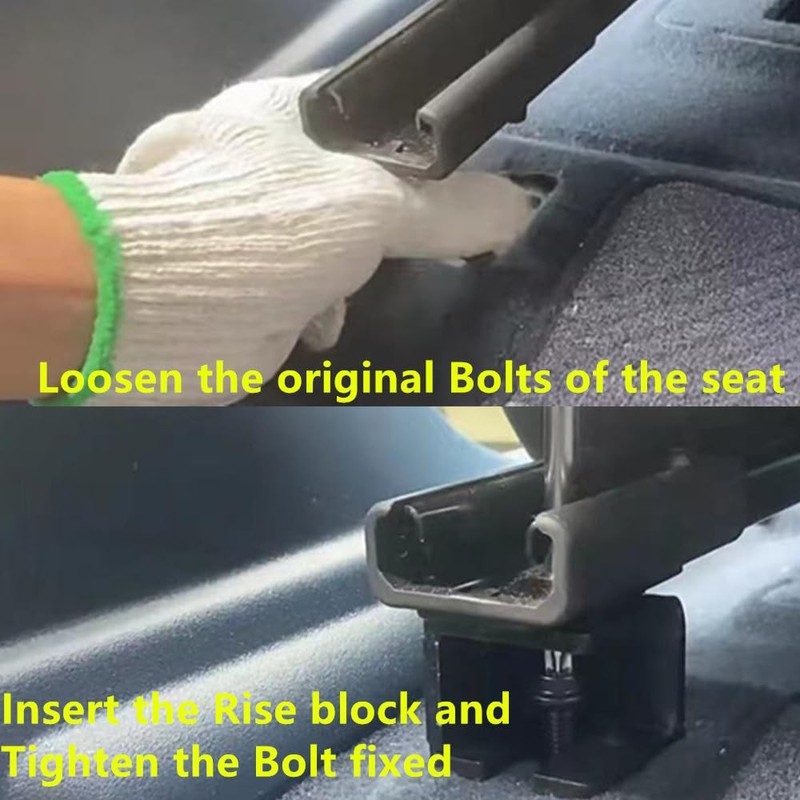 2pcs Car/Truck Seat Rise Spacer Lifting Seats Height Back Heighten