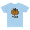 Pumpkin Violet Toddler Kids T-Shirt 4T Light Blue