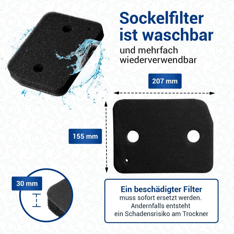 VIOKS 2 x Filter Sponge Dryer Replacement for Мiele 9164761