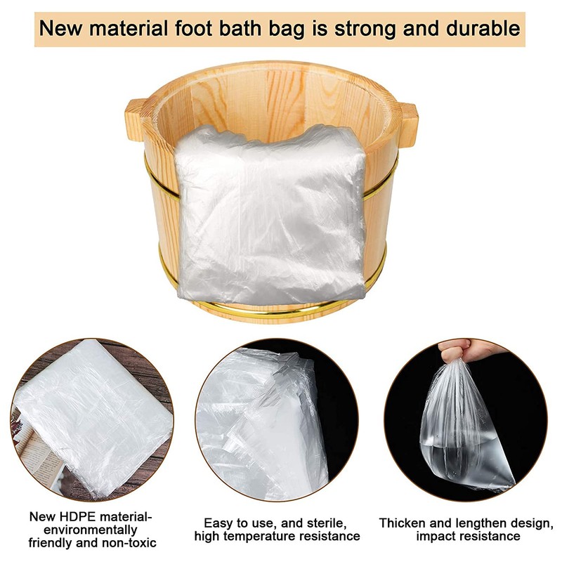ANCLLO 80 pieces clear spa pedicure liner, foot bath liner,