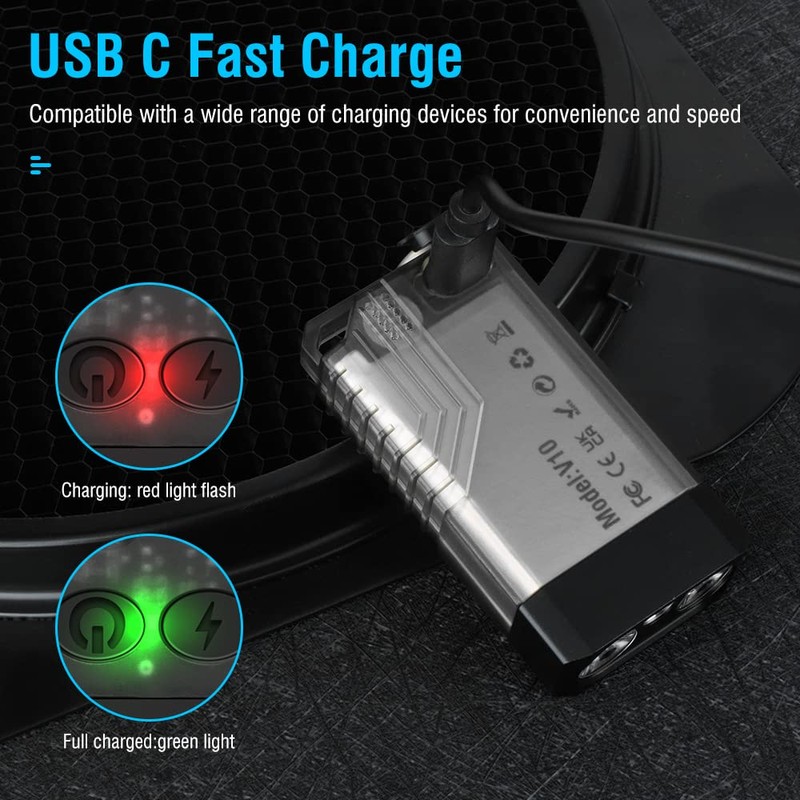 BORUIT V10 Small Powerful Flashlight with 365nm UV Black Light