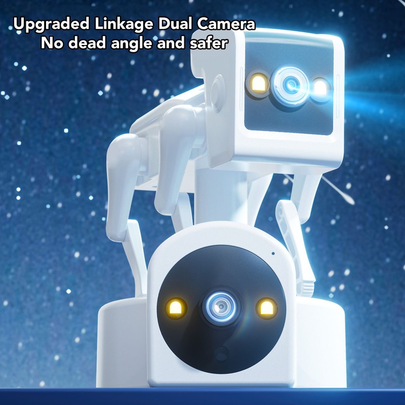 1080P Robot Dog Indoor Security Camera AI Detection 5G WIFI