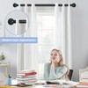 TANGWIN Black Wrap Around Curtain Rods 2Pack:Blackout Heavy duty Adjustable