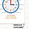 Printlabz Teling Time Learning to Read a Clock Classroom Poster
