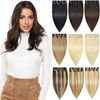 ROSEBUD Clip in Hair Extensions REMY Human Hair Light Brown