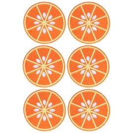 Orange Patches 6 Pieces Orange 6 cm Diameter DIY Costume Fancy Dress