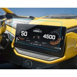 LANTU 2PCS Car Screen Protector for 2024 2025 Can-Am Maverick R Accessories Navigation Touchscreen Protector Film Tempered Glass HD Clear Anti-Glare 10.25''