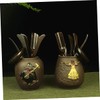 COLLBATH 6pc Ebony Wood Chinese Kung Fu Tea Set Tea