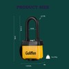 Guliffen Weatherproof Laminated Steel Padlock with Same Key, Outdoor Padlock