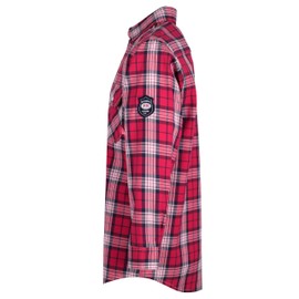 BOCOMAL FR Shirts Flame Resistant Plaid Shirt NFPA2112/CAT2 7oz Fire Resistant Classic Red Men's Fire Retardant Welding Shirt