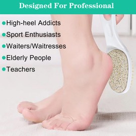 JIEYAO 2 in 1 Foot Pumice Stone Brush, Foot Brushes & Pumice Exfoliator Pedicure Tools, Shower Foot Scrubber Brush Double-Sided Pumice Foot File Dead Skin Callus Remover for Foot Care