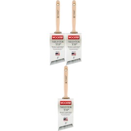 Wooster Brush 5221-3 Silver Tip Angle Sash Paintbrush, 3-Inch, 3 Inch Pack of 3