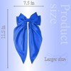 Big Hair Bows Silky Satin Hair Bow with Long Tail