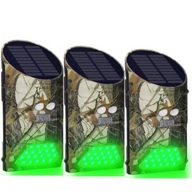 Hog Feeder Light with Solar Panel Motion Activated Function for Pig Deer Feeder Lighting and Predator Coyote Varmint Hunting(FL-4) (3 Pack)