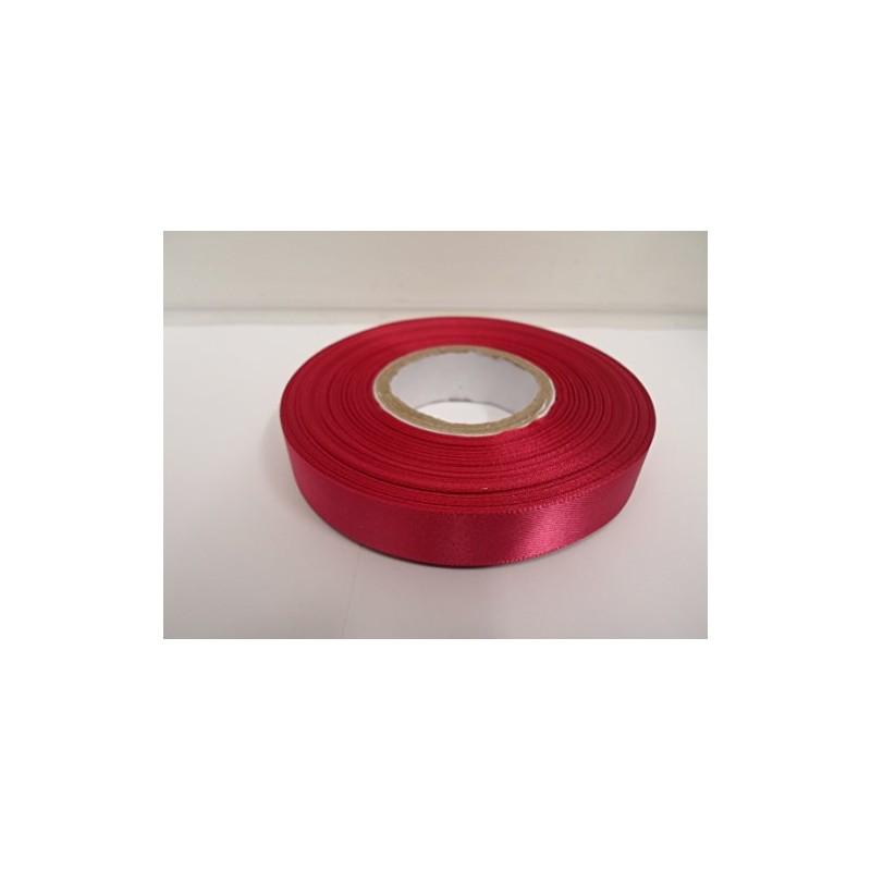 2 metres of 15mm Satin Ribbon Magenta Dark Pink Double
