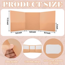 Dunzoom 3 Pcs Tri Fold Folders with 3 Pockets 8.5 x 11 Inch Letter Size Plastic Tri Fold 3 Pocket Folders for School Office College Home Supplies(Boho)