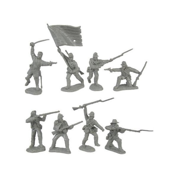 Civil War 1863 Union Infantry Charging Plastic Army Men: 16