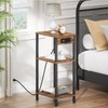 Creso hom Tall End Table with Charging Station and USB