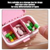 4-Piece Mini Pill Box, Portable Pill Box, Sealed Moisture-proof Pill