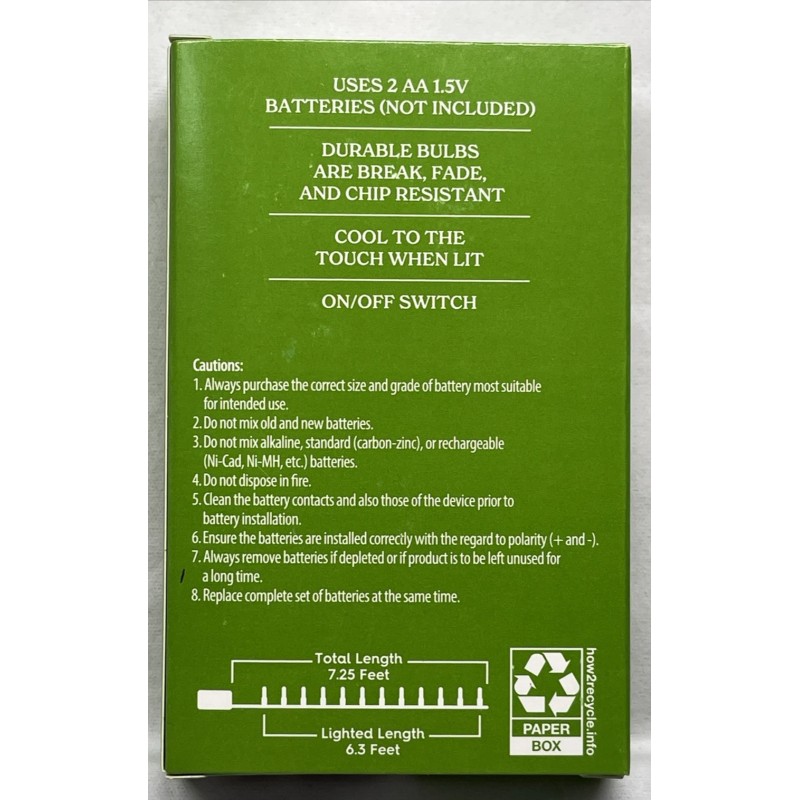 Holiday Time Christmas 20 Cool White Micro LED Lights Battery