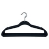 Simplify 10 Super Slim Velvet Huggable Hangers in Black