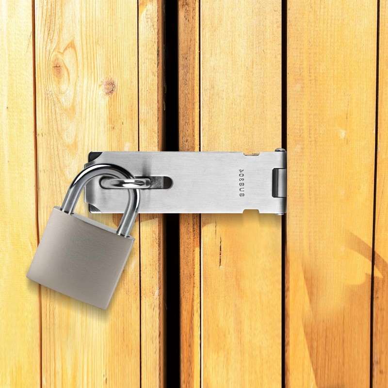 2 Set Sliver 5 Inch Stainless Steel Padlock Hasp, Door