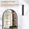 Koonmi Arched Full Length Mirror, 65"x24" Arched Black Floor Mirror,