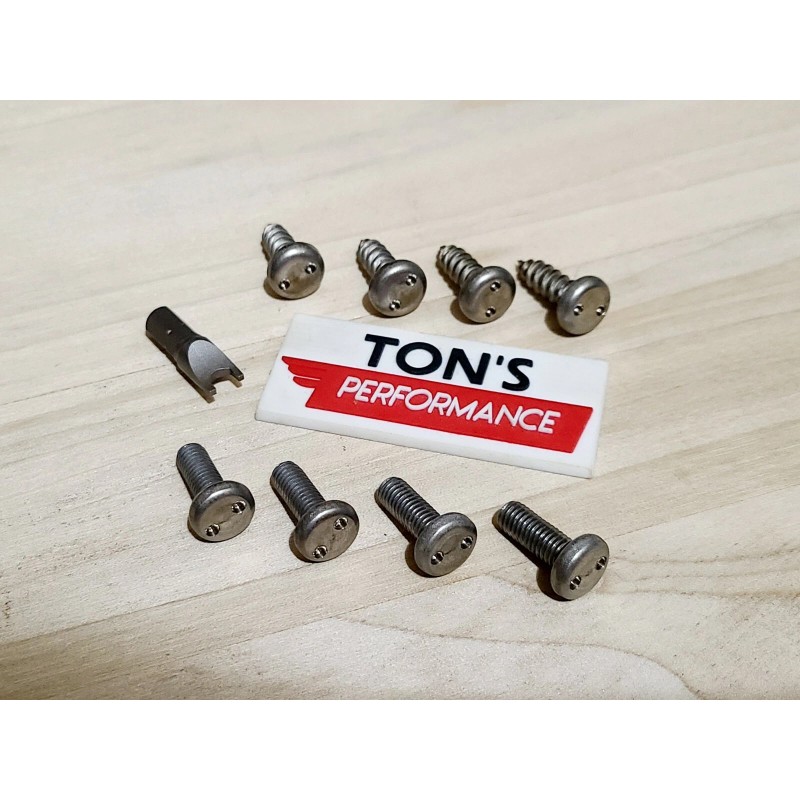 Ton's Performance VW Anti Theft Auto License Plate Screws Front