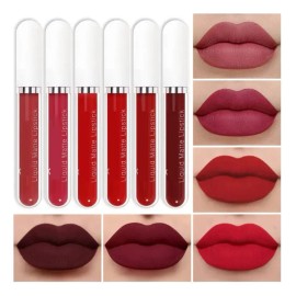 Set De 6 Labiales Lápiz Color Rosa Mate Labial Tornasol