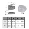 Boat Engine 6G1-45251-03 Lower Unit Gearbox Drive Anode for Yamaha