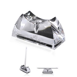 GemRich Pen Holder, 1 Piece, 2 Way, Vertical, Horizontal, Pen Holder, Stylish, Pen Holder, Desk, Pen Stand, Clear, Acrylic